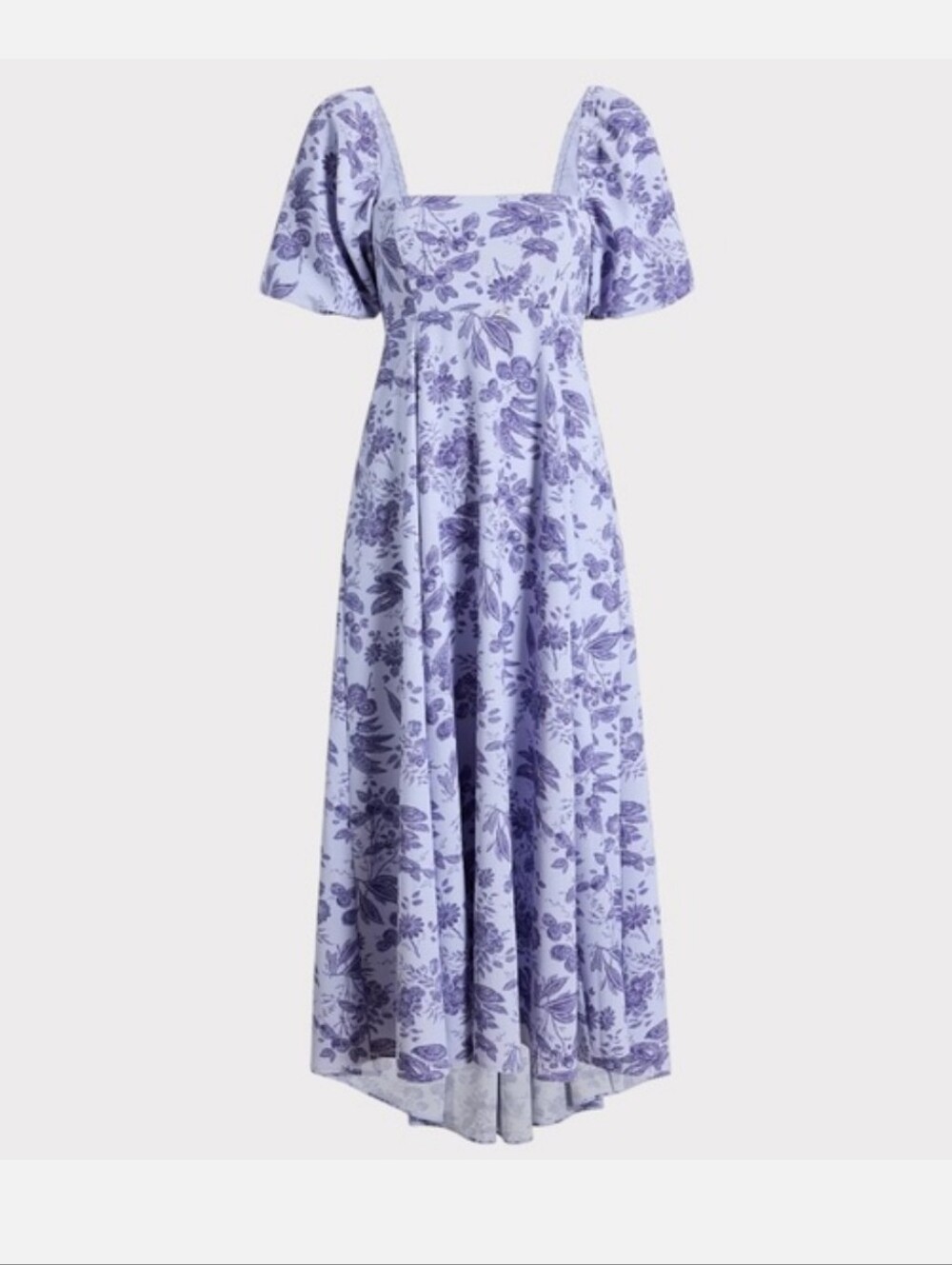 Hill House Matilda Midi Dress Size Medium Lilac Floral Summer Wedding - Picture 2 of 8